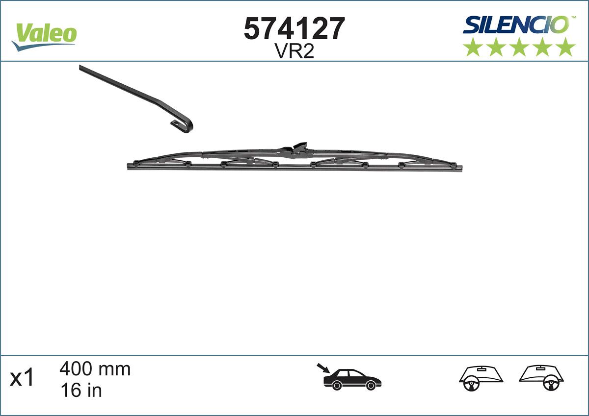 Silecek Supurgesi 400MM Arka Clio I | VALEO 574127