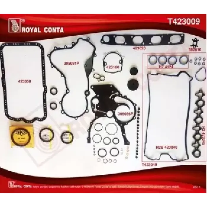 Motor Takim Contasi (Tam) Skt Keceli Reinz Subap Lastikli Master 2,2 / 2,5DCI | ROYAL T423009 | OEM 7701475278