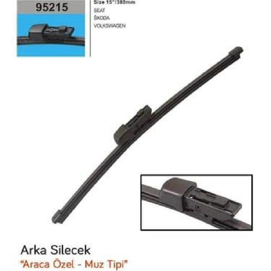 Silgi Paleti 380mm Arka Muz Tek - Seat Leon 3 Sc, Sc Cupra [5F5] (2013 ve sonrası ) Skoda Octavia 3 Sw (2012 ve sonrası | OEM 95215