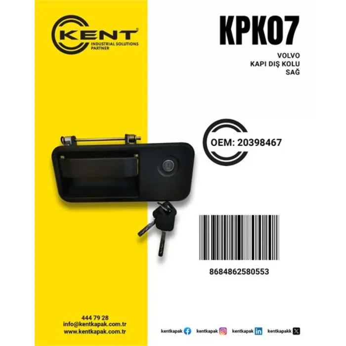Volvo Kapi Kolu Sag (Cf)Yeni Urun | KENT KPK-07