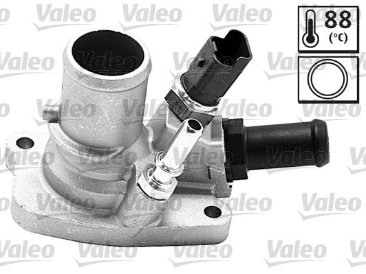Termostat (Komple) / (88C) Albea Doblo Linea Punto Idea Bravo 500 1.4 Benzinli (Musurlu) | VALEO 820935 | OEM 55202176 55194029