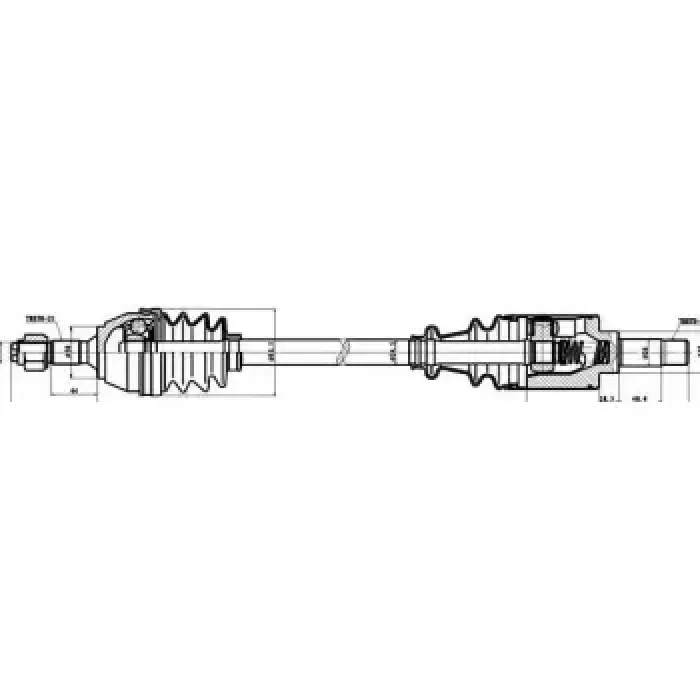 Aks Sol Komple P106 Ax (Dis Freze:21 Ic Freze:22 Boy: 618MM) 954 1124CC (3 Bijon) | GSP 210009 | OEM 327250 327254 32728J