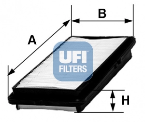 Hava Filtresi Honda Accord 96-98 | UFI 30.239.00 | OEM 17220-PT2-000 17220-PT2-305