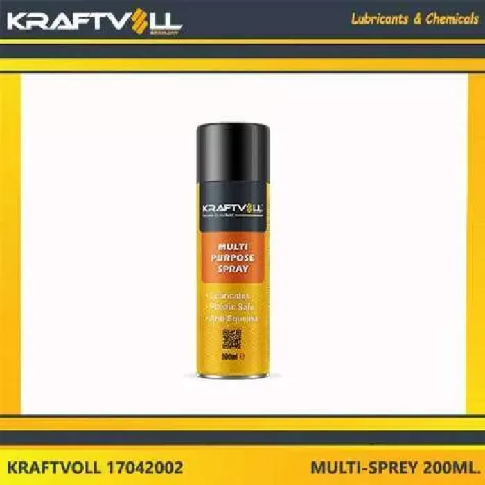 Cok Amacli Yaglayici Koruyucu Sprey 200ML. Wd-40 Muadili | KRAFTVOLL 17042002