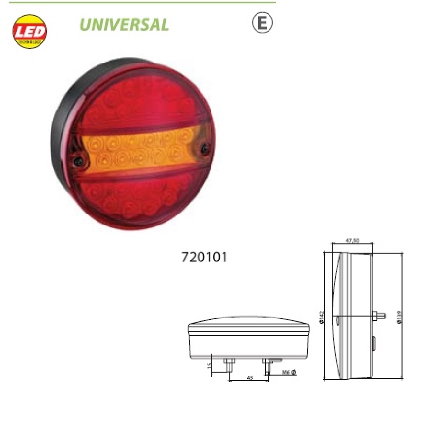 Stop Lamba LED 24V Universal ( Hamburger ) | OEM M720101