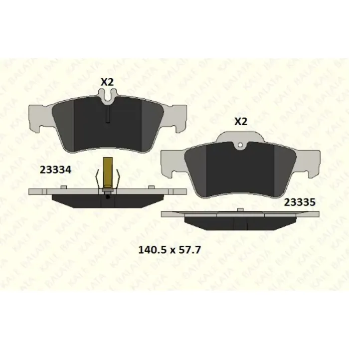 Fren Balatasi Arka W203 04>07 S203 04>07 C209 06>09 A209 04>05 C219 04>10 C218 11>17 W211 03>08 | KALE B 23334 165 05 MSH | OEM A0054209320
