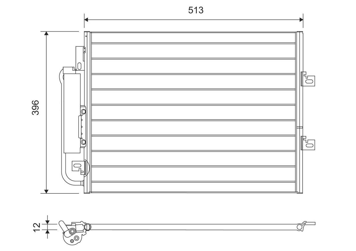 Kondenser Renault Twingo | VALEO 814061 | OEM 8200448252