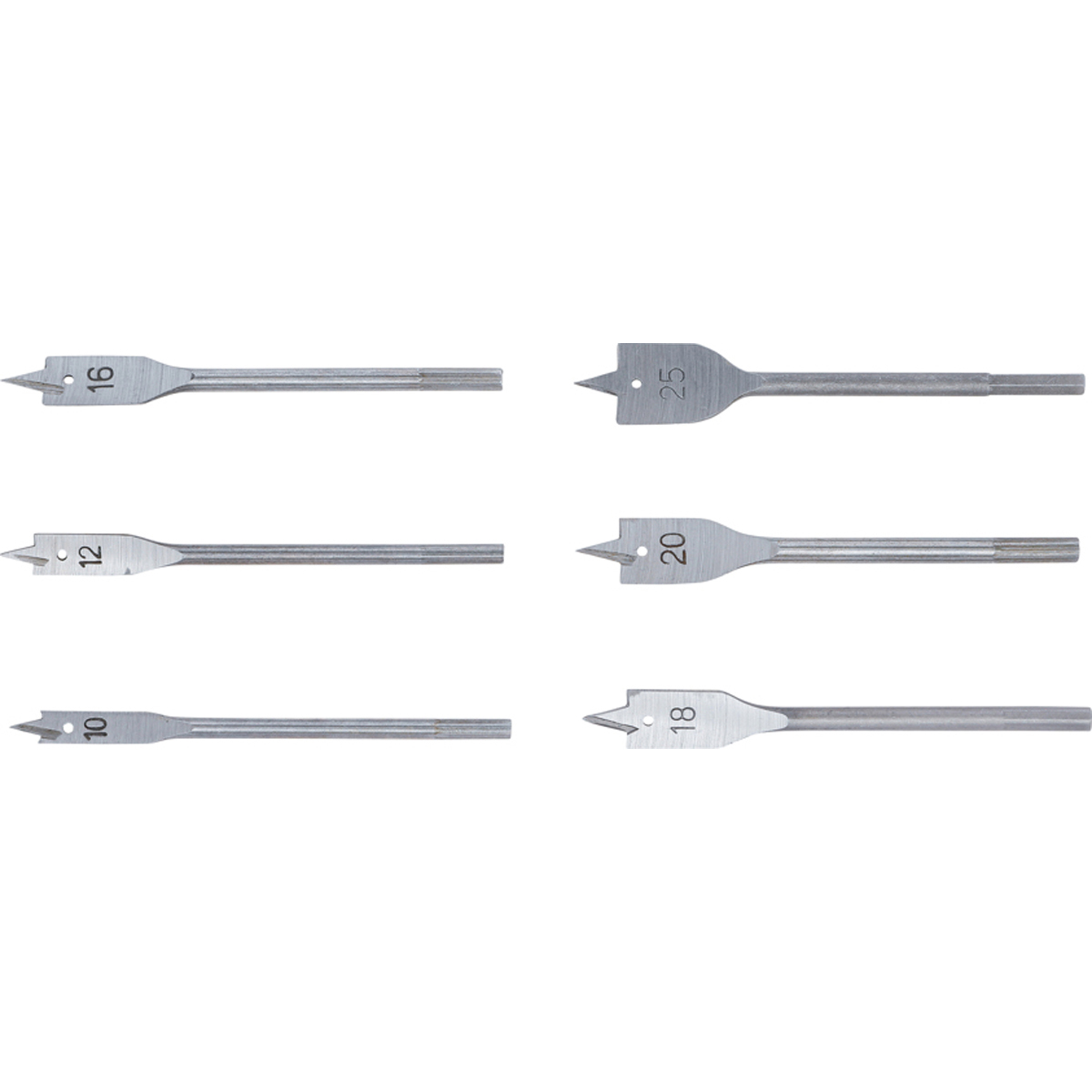 Düz Freze Matkap Seti 10 - 25 2000 | 6 Pcs