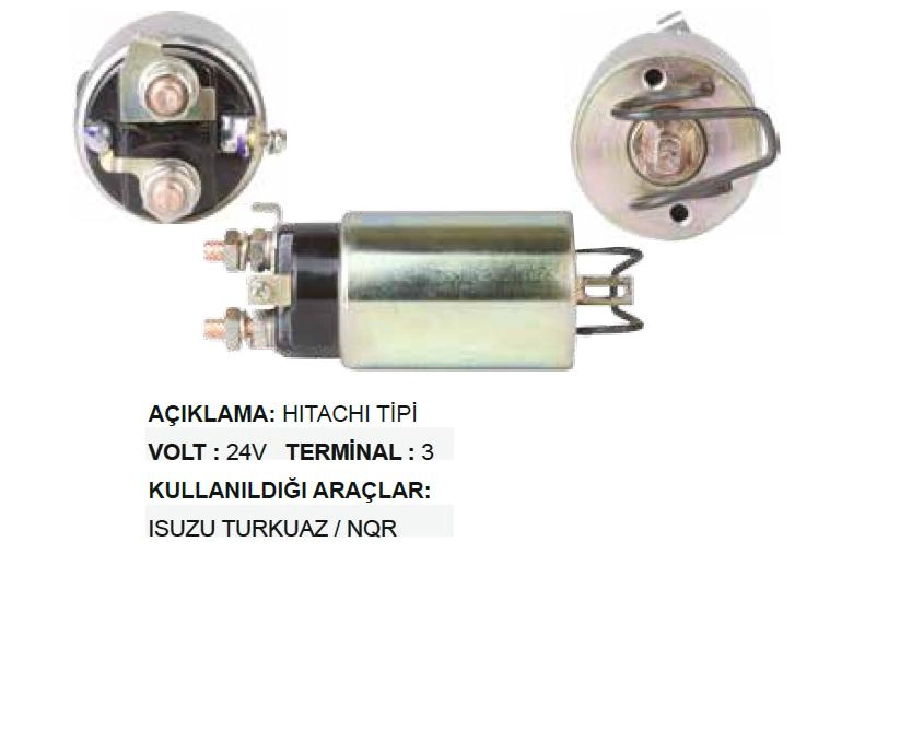 Marş Otom. 24V. Hitachi Tipi Isuzu Turkuaz Otobüs Orijinal Yaylı | OEM SSL4013
