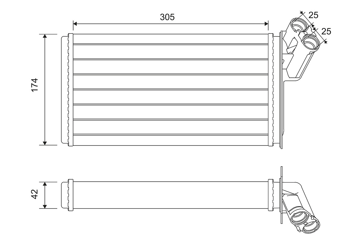 Kalorifer Radyatoru Expert Jumpy Scudo < 06 Evasion Ulysse Lancia Zeta P806 | VALEO 812116 | OEM 6448A7 6448A7 9566944680 6448.A7 9566944680
