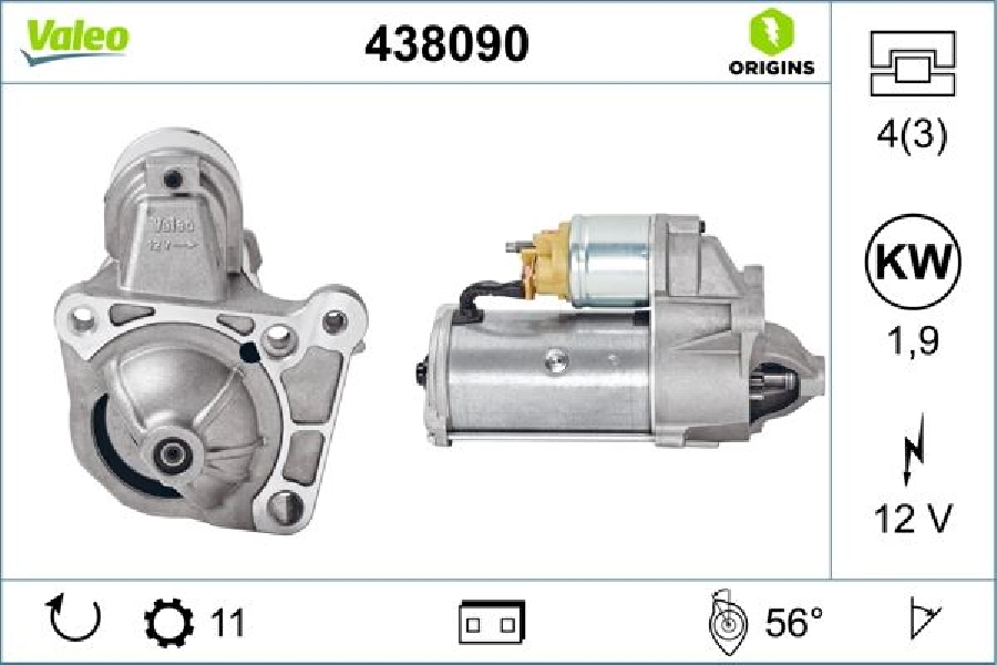 Mars Motoru 12V 11 Dış 1,9KW Movano Vıvaro Prımastar Interstar Megane 2 Master 2 1,9DTI 2001 ve sonrası F9Q | OEM 438090
