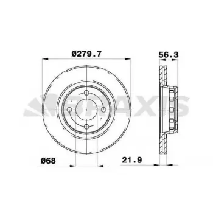 On Fren Disk Aynasi Audi 80 Cabriolet Coupe 1.6I | BRAXIS AE0328 | OEM DF2601 DF2601 DF2601