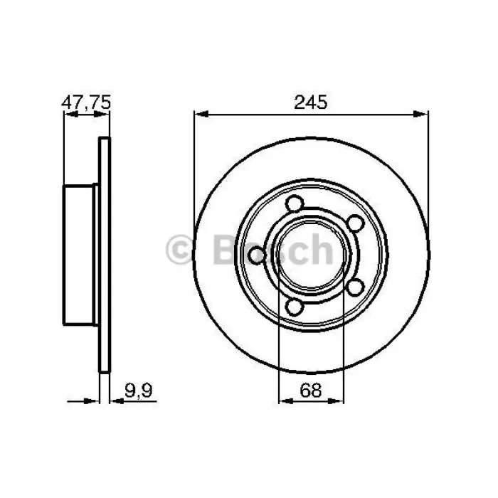 Arka Fren Aynasi Passat 1.8 20V 1.9TDI 2.5TDI 2.3 VR5 2.8 30V 97> | BOSCH 0986478888 | OEM 8D0615601A 8D0615601A 8E0615601A 8E0615601A