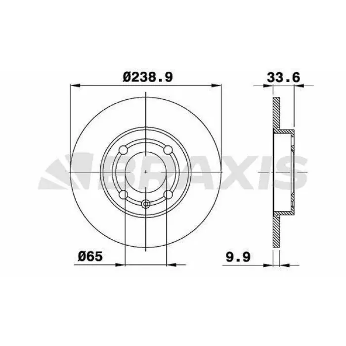 On Fren Aynasi Polo 95>00 Arosa 97>03 | BRAXIS AE0128 | OEM 6N0615301