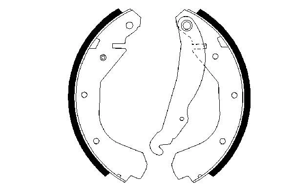 Arka Fren Balatasi Pabuc (Tk) Kadett D / E / Ascona C / Vectra A 84 | BOSCH 0986487199 | OEM 1605590