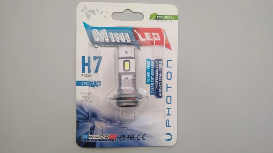 LED Far Ampulü (Adet) Mini H7 12-24V Compact LED (Tekli Blister) | OEM CP2307B1