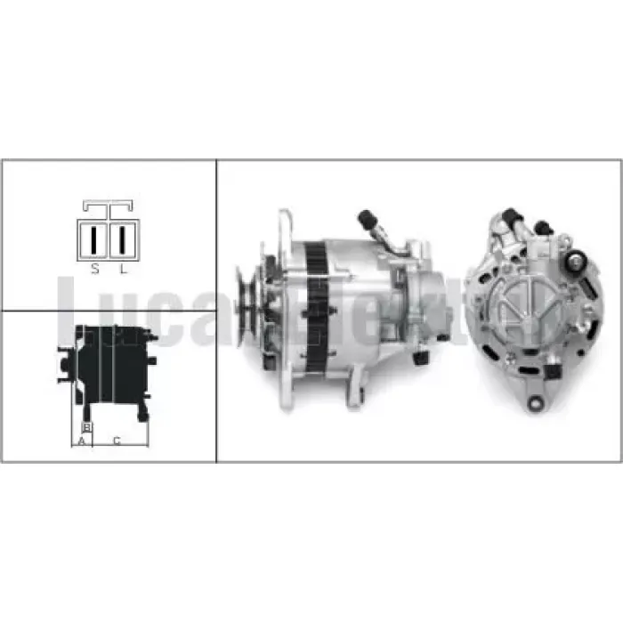 Alternator 12V 65A H100 2,5D 2,5TD L200 | LUCAS LEA0203 | OEM 3730042200 3730042202 A2T01483