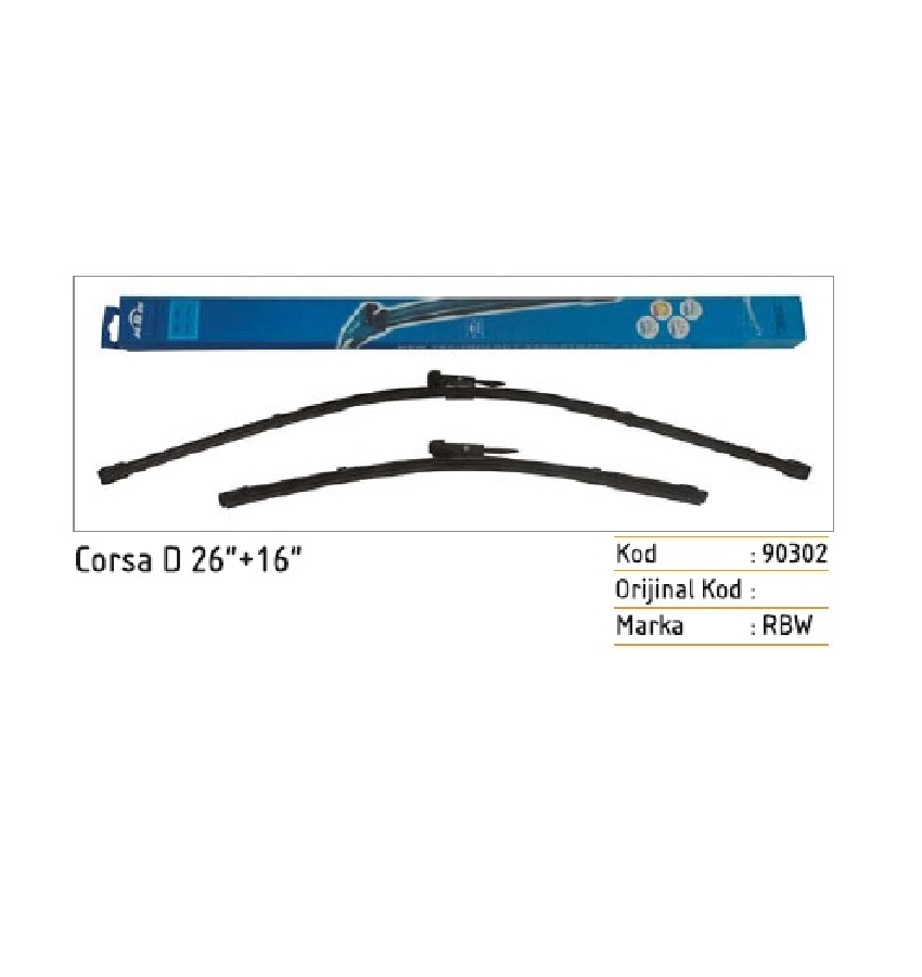 Silgi Paleti (2 Adet) 650 ve 410mm MUZ2 - Corsa D (2006 ve sonrası ) | OEM 90302