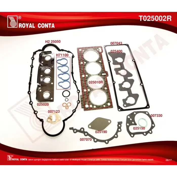 Motor Takim Contasi Kecesiz Clio Megane 1,4 / 1,6 8V (K7M / K7J) | ROYAL T025002R | OEM 7701468710 7701468710 7701471816 7701471816
