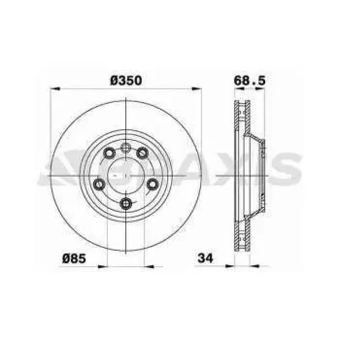 On Fren Disk Aynasi Sag Havali Audi Q7 Porsche Cayenne Panamera Touareg 02> | BRAXIS AD1011 | OEM 7L8615302 7L8615302 95535140250 95535140251 95535140250 95535140251