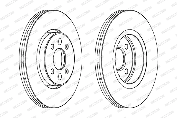 On Fren Aynasi (Diski) Havali Captur Clio 2 3 Kangoo 1 Laguna 1 Megane 1 2 Scenic 1 2 Dokker Lodgy 1,2 / 1,5DCI / 1,6 / 1,8 / 1,9 / 2,0 | FERODO DDF1124 | OEM 402069518R 7701207829