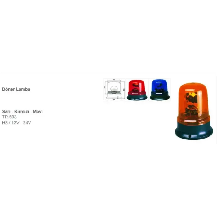 Doner Trafik Ikaz Lambasi (Sari) 12V H3 | AYFAR TR 503