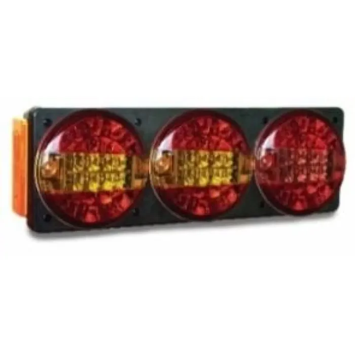 Combination Tail Lamp -Sol (Side Marker 4 Ledli ) 'E' Onayli (Sis Lambasi,Çift Pozisyon-Stop-Sinyal) - Rubolite Tip | CERKEZ UNVR-824