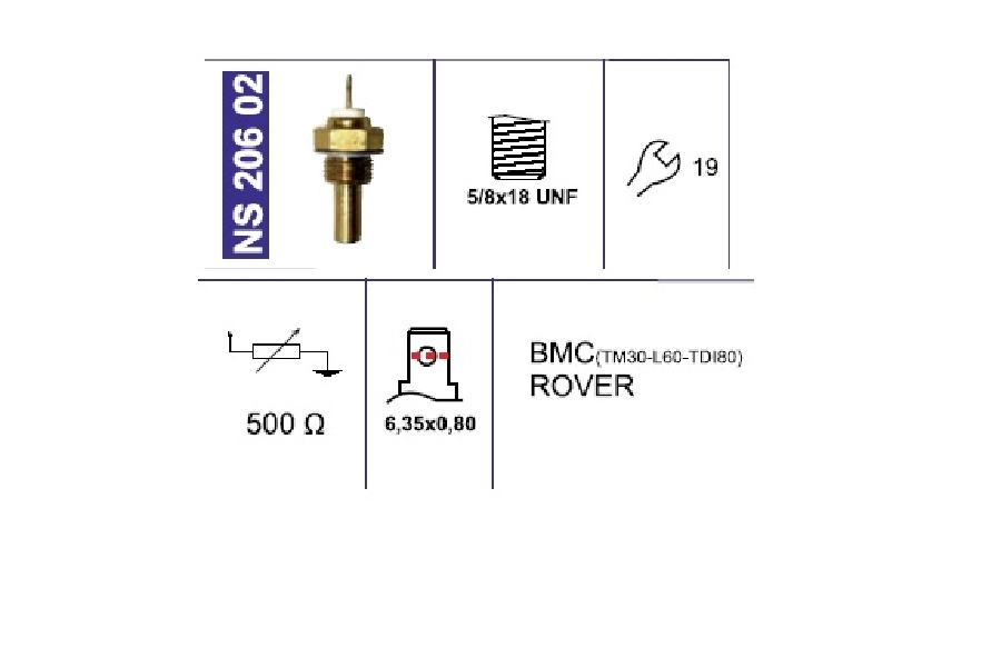 Müşür Hararet - BMC TM30-L 60-TDI 80-Rover Gurup (Lr ve Mg) NS20600 | OEM NS20602