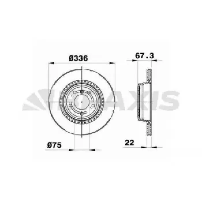 Fren Diski Arka Havali Bmw E90 E92 X1 E84 | BRAXIS AE0279 | OEM 34216764655 34216764655 34216855004 34216855004