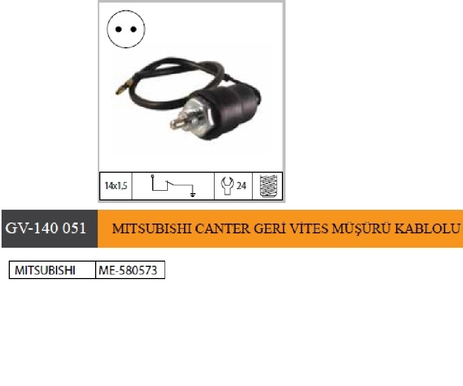 Mitsubishi Canter Geri Vites Müşürü Kablolu ME580573 | OEM GV-140051
