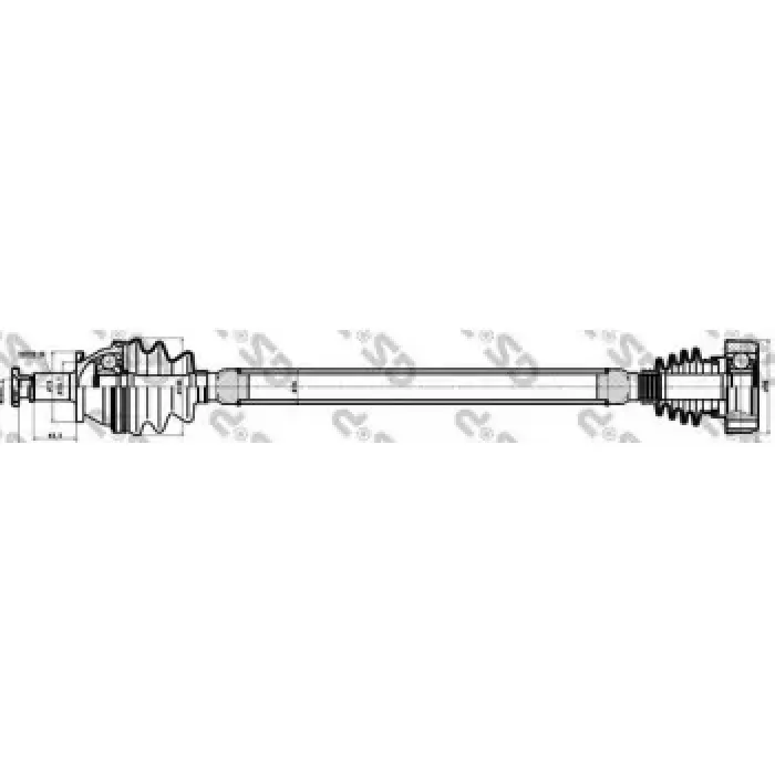 On Aks Sag Cordoba Ibiza Fabia Polo 1,2 / 1,4 16V / 1,9SDI 99>07 | GSP 261063 | OEM 6Q0407272BC 6Q0407272BC 6Q0407272BD 6Q0407272 6Q0407272BD 6Q0407272