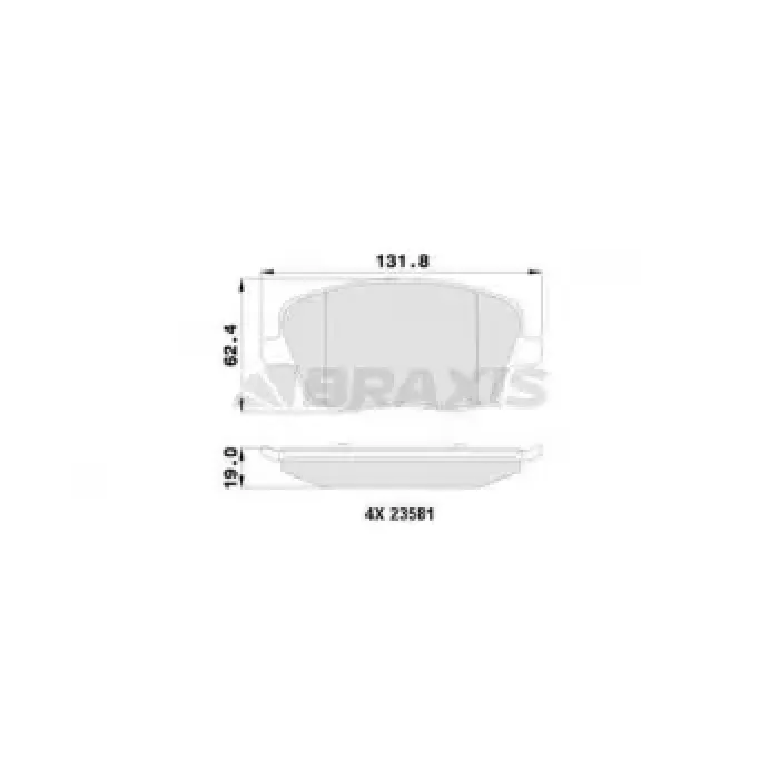 On Fren Balatasi Cordoba 1.4 16V 1.4TDI 1.9SDI 1.9 Tdi 02> Fabia 1.9 / 2.0TDI 00> | BRAXIS AA0127 | OEM 6Q0698151A