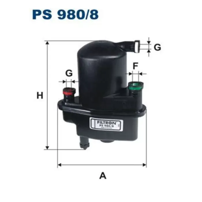Mazot Filtresi Clio III Modus 1,5DCI K9K Sensorsuz | FILTRON PS980/8 | OEM 164000890R 164000890R 8200447197 8200447197
