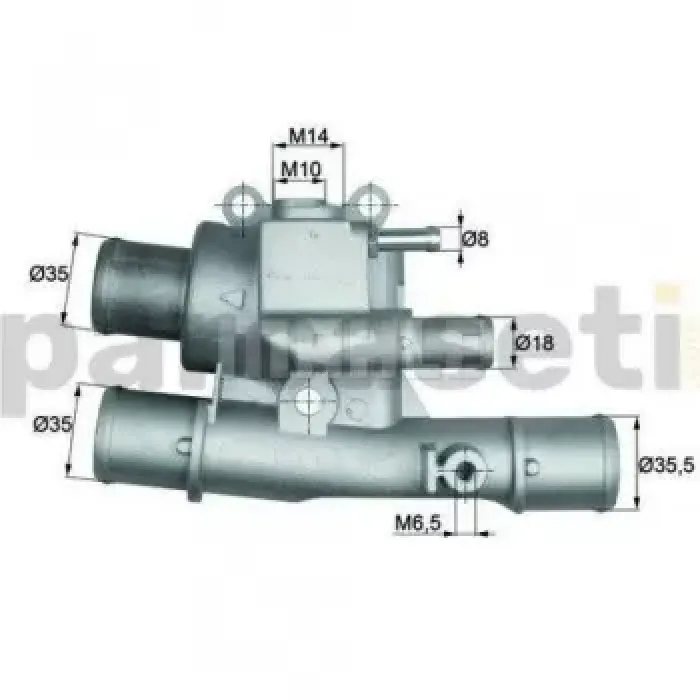 Termostat Fiat Doblo Palio Weekend Albea Bravo Brava Marea Stilo 1.6 16V 96> Lancia Dedra Lybra 1.6 16V 99>05 | MAHLE TI12488 | OEM 46776217
