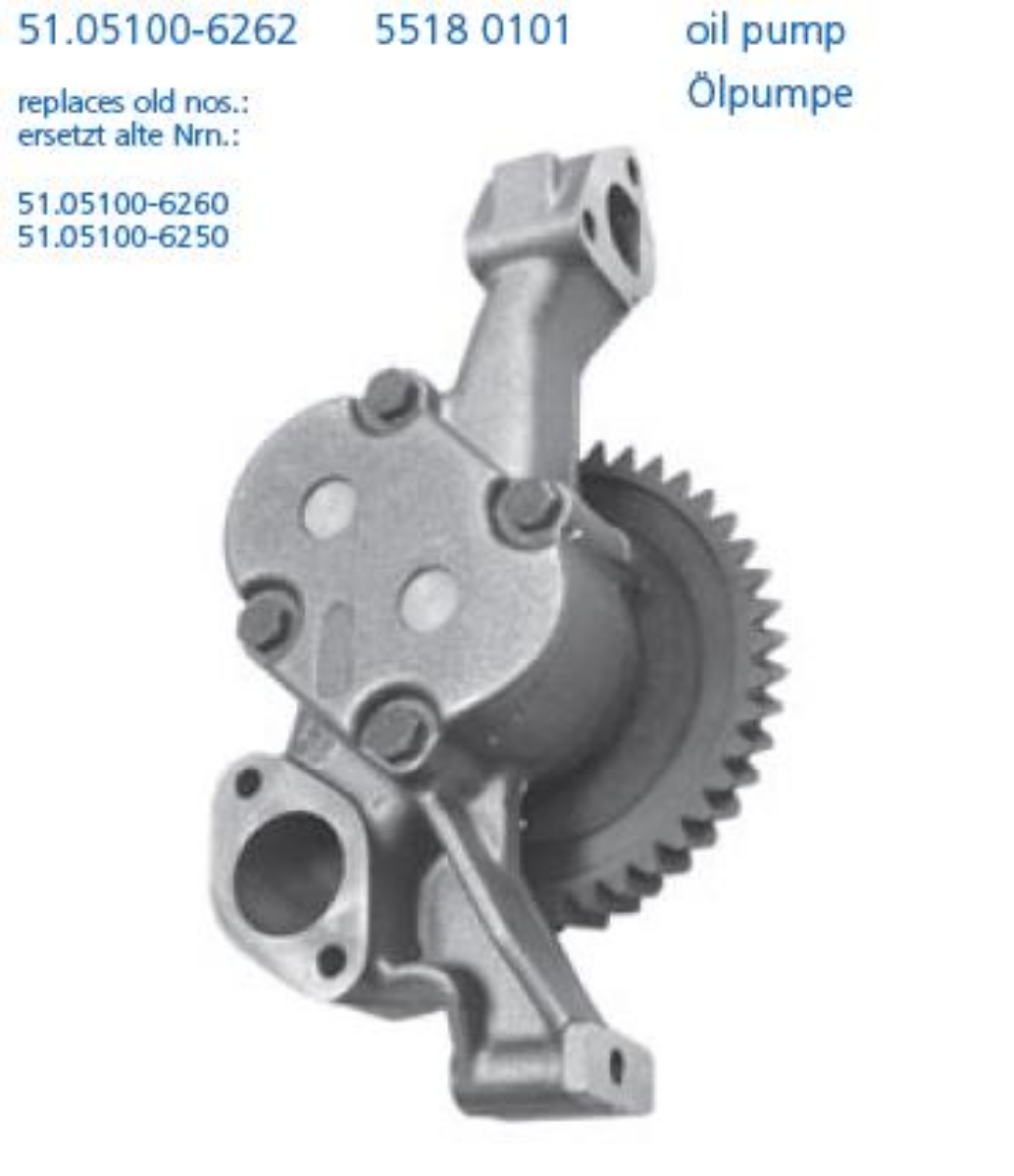 Yağ Pompası 38 Lik TGA 18.410, 18.360 | OEM 51.05100-6250