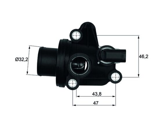 Termostat 87 °C (M166) A-Class W168 97>04 Vaneo 414 02>05 | MAHLE TI1287 | OEM A1662030075