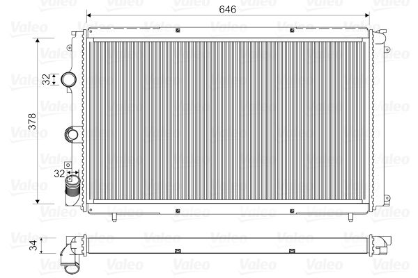 Radyator Renault Trafic | VALEO 732940 | OEM 4400916 4400916916 7700310123
