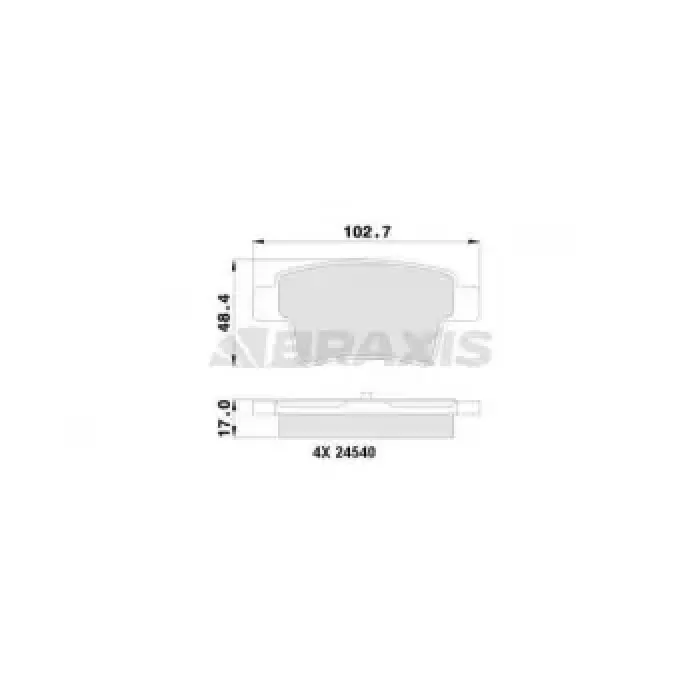 Arka Fren Balatasi C4 Picasso C4 Grand Picasso 1.6 Hdi 110FAP 1.8 16V 2.0 16V 2.0 Hdi 138 Fap 06> | BRAXIS AA0126 | OEM 4254.32