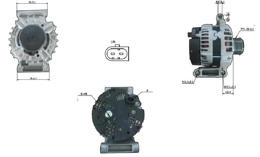 Alternatör 12V 210A Ford Transit V363 2.2TDCI 2014-2018 BK3T10300EA, 1820604 | OEM WUT.1101.0475
