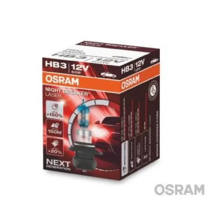 Halogen Ampul HB3 12V 60W (Ikili) | OSRAM 9005NL | OEM HB3