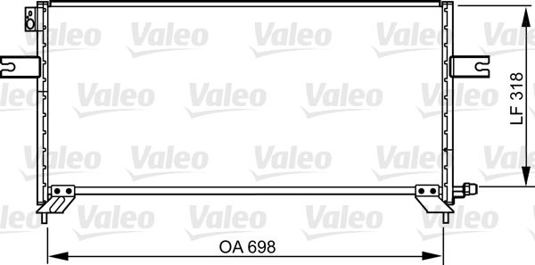 Klima Radyatoru Nissan Pickup D22 98-> 710×328×20 | VALEO 814304 | OEM 921103S401 92110VJ200