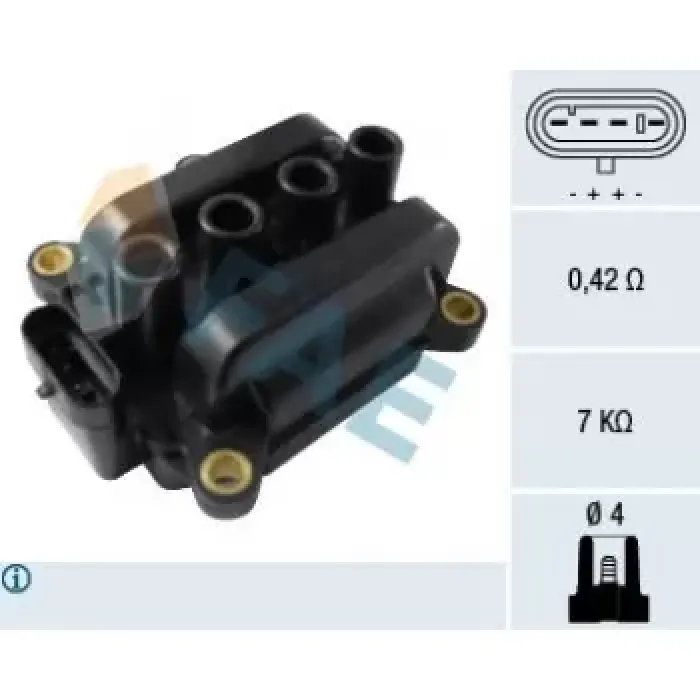 Atesleme Bobini Logan 1 2 Sandero 1 2 Clio 2 3 4 Kangoo Modus Symbol 2 Modus Twingo 2 1.2 16V D4F | FAE 80287 | OEM 8200702693