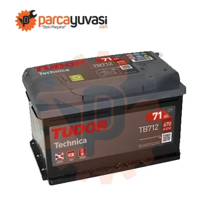 Aku 12V 71 Ah 670A LB3 (278×175×175) Alçak | TUDOR TB712 | OEM 55176507 55176576