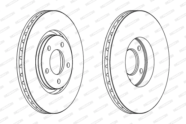 On Fren Diski Chrysler Grand Voyager 3 Voyager 4 | FERODO DDF1372 | OEM 04683918AB