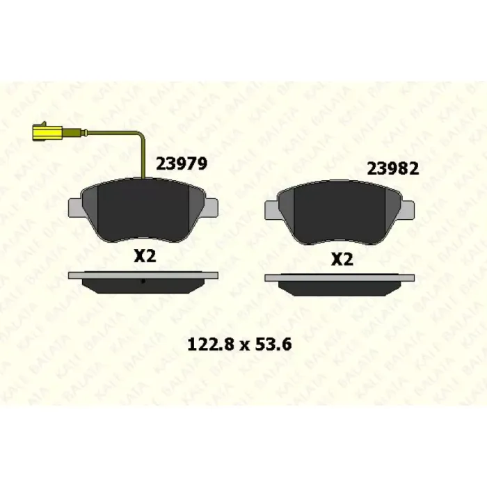 On Fren Balatasi Fiat 500 500C Doblo Fiorino Panda 1.3 Mjet 1.4 1.2 1.9 Jtd 1.6 16V 01> Ford Ka 1.3 Tdci 08>16 Peugeot Bipper Tepee 1.4 Hdi 08> | KALE B 23982 178 45 ANS | OEM 77364637