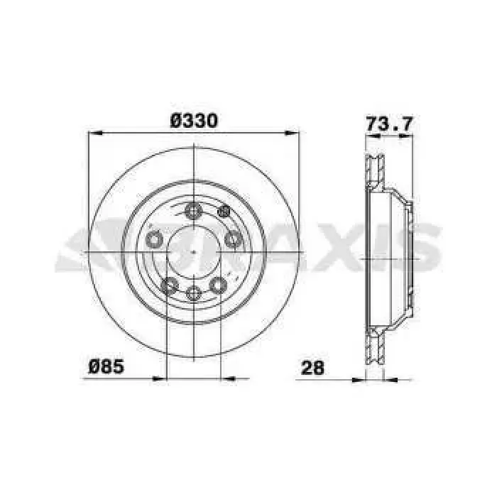 Arka Fren Aynasi (17) Touareg Q7 07> | BRAXIS AD0977 | OEM 7L8615601G 7L8615601G 7L6615601D 7L8615601C 7L6615601D 7L8615601C