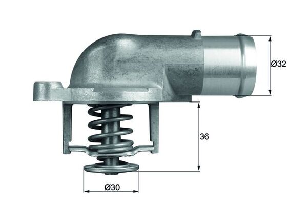 Termostat (87°) Touareg Transporter T5 3,2 V6 2,5TDI 03>09 | MAHLE TI21287D | OEM 070121114