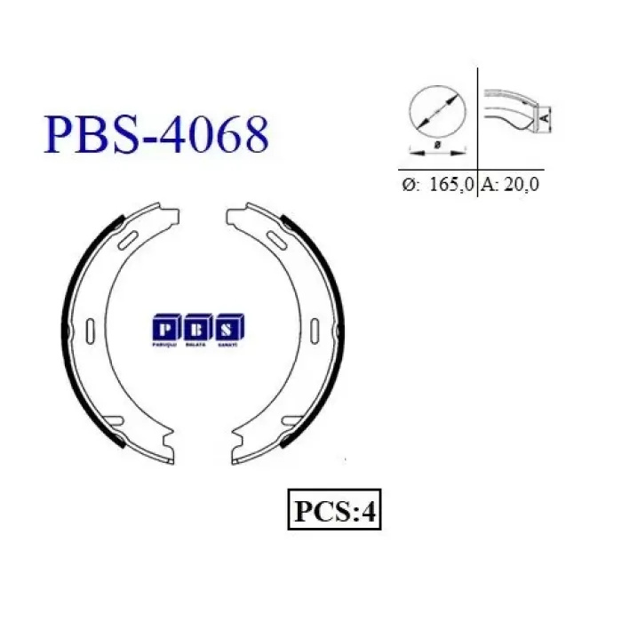 Fren Balatasi Arka (Park Freni Pabucu) W168 97>04 W169 04>12 W245 05>11 Vaneo 414 02>05 W203 00>07 C209 02>09 | PBS 4068 | OEM A1244200720