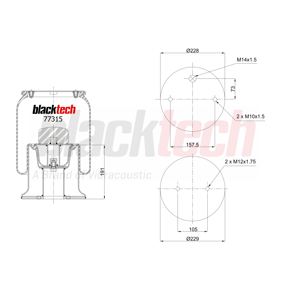 Körük Komple Metal Pistonlu | OEM 1314904