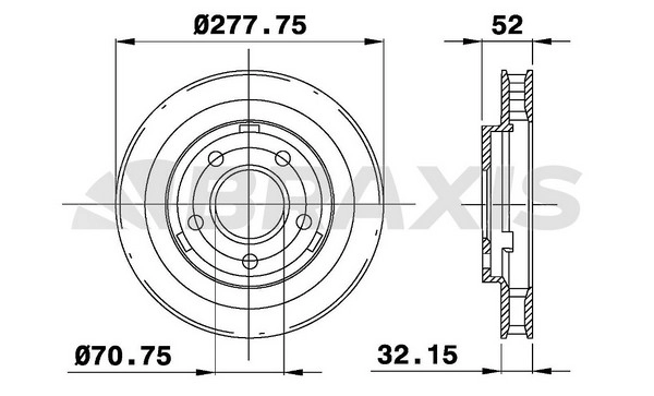 On Fren Disk Aynasi Opel Sintra 2.2DTI 3.0I | BRAXIS AE0615 | OEM DF1619 DF1619 569019 569019